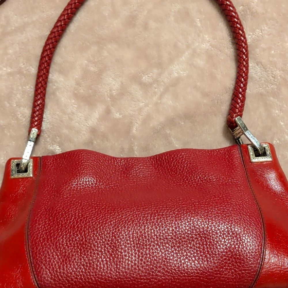 Brighton Red Leather Shoulder Bag